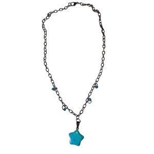 Turquoise crystal star necklace <3